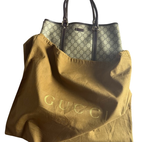 GUCCI GG Supreme Tote Shoulder BAG 223668 Signed Made in Italy 🇮🇹 Stunning Purse - Picture 5 of 15